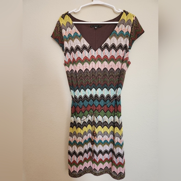 Tiana B. Dresses & Skirts - Brown Striped Dress Size 14